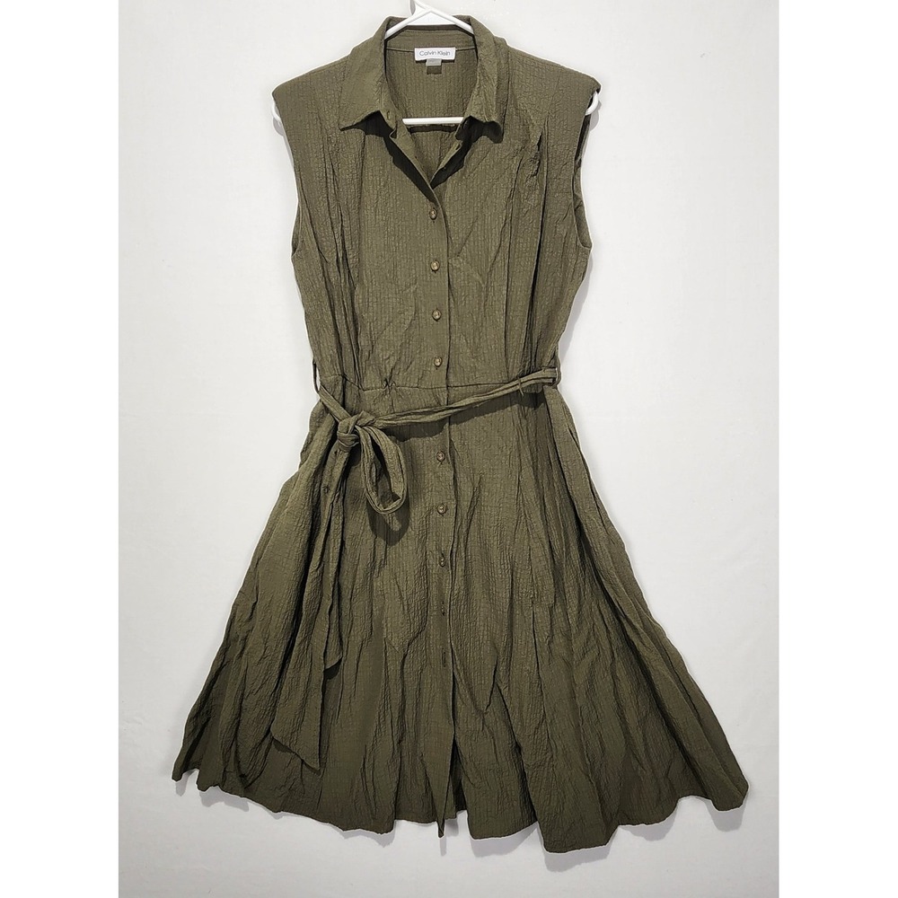 Calvin Klein Women's‎ Preppy Classy Dress Green Size 4